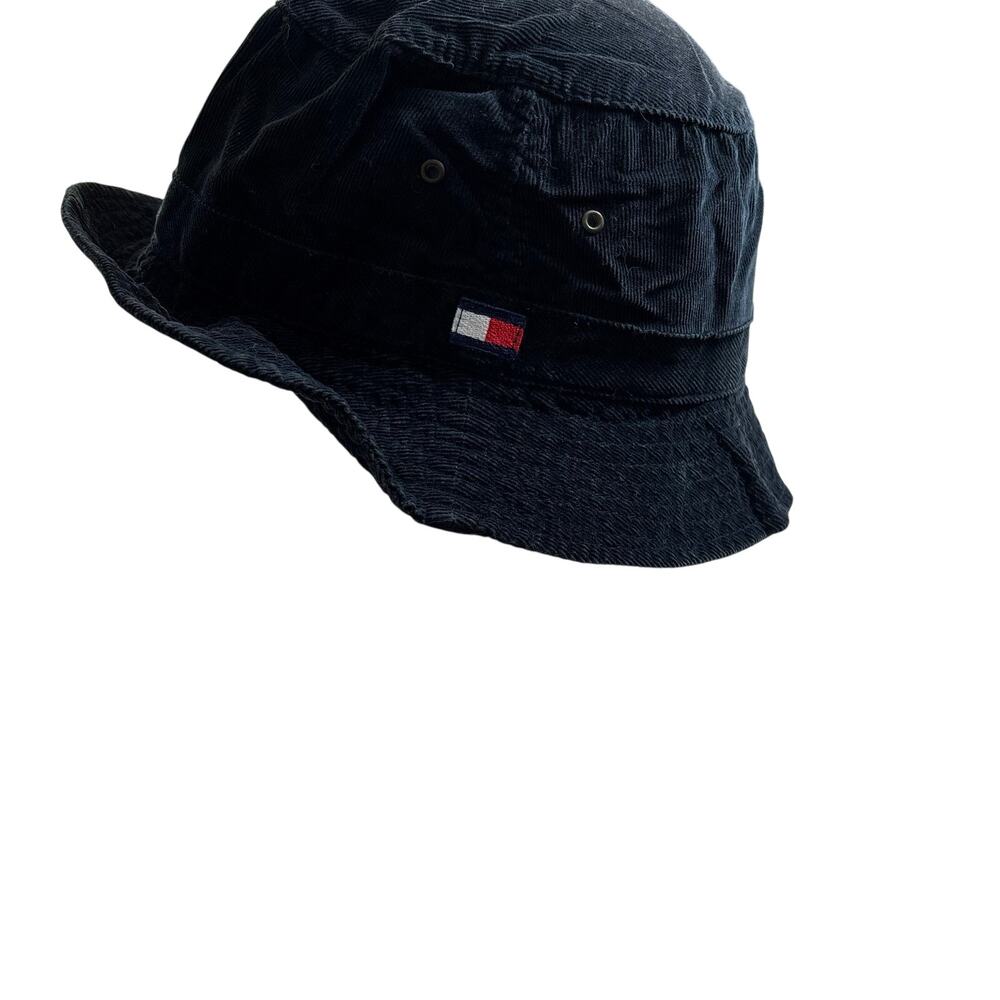Vintage Y2K Tommy Hilfiger Golf Black Corduroy Bucket Hat, Size S/M